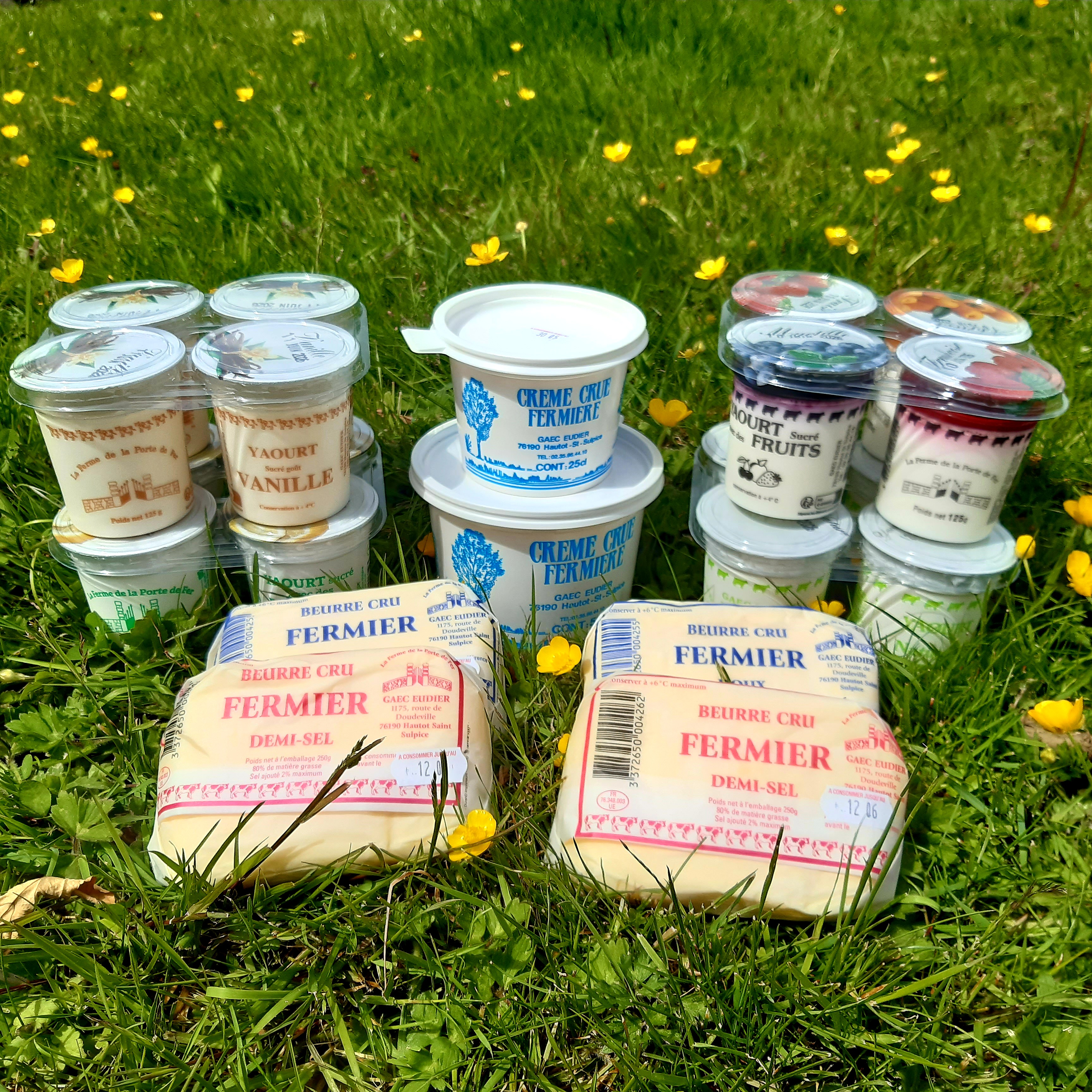 Crème, beurre, yaourts